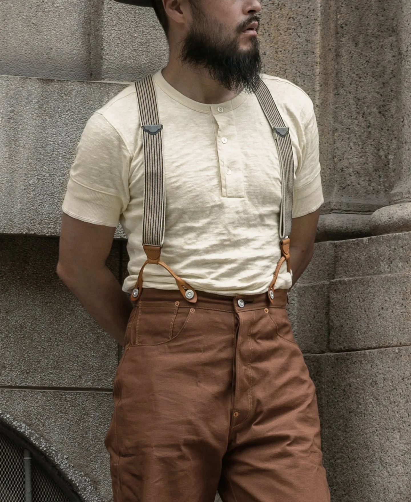 1890s Slub Cotton Henley T-Shirt