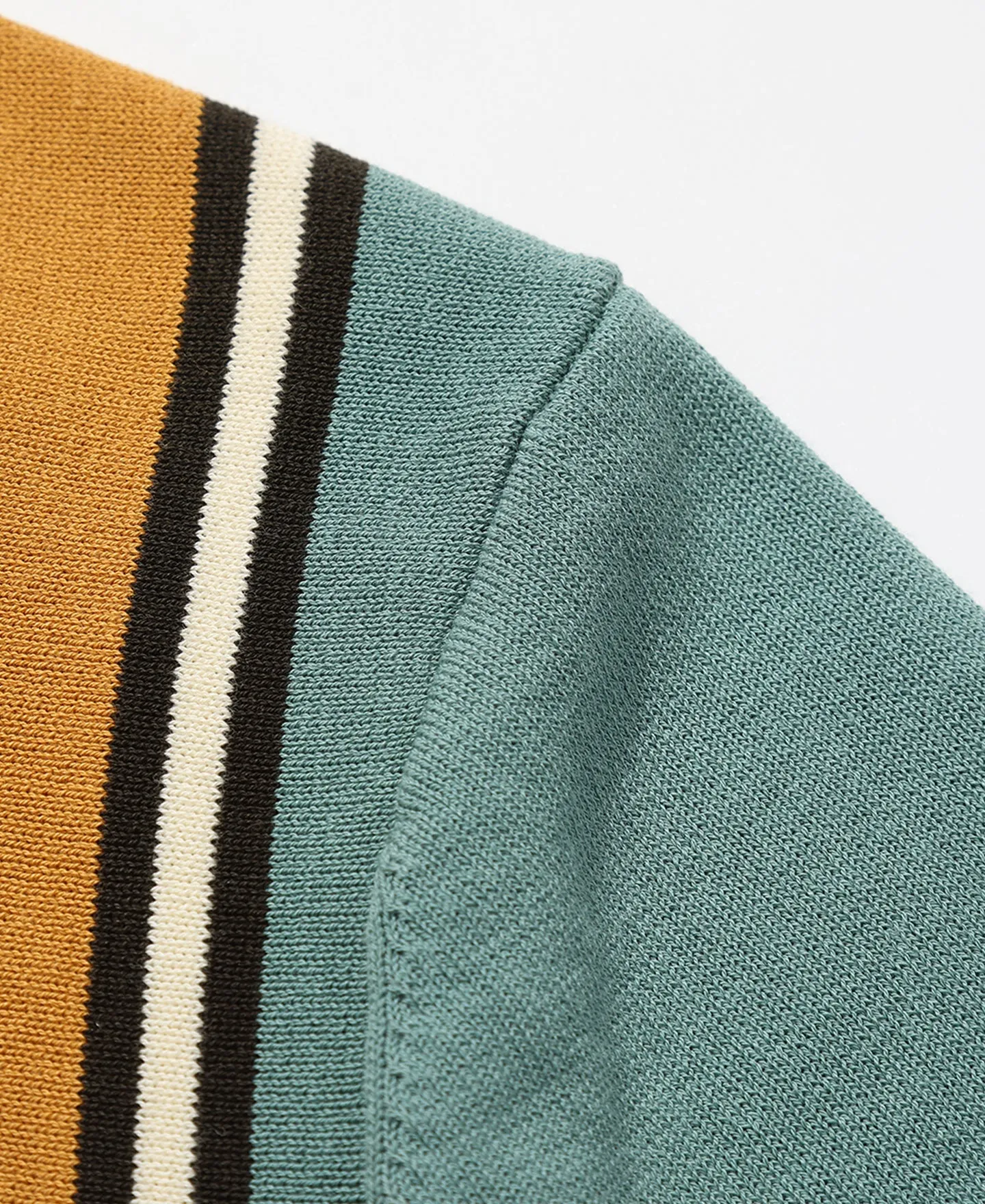 1950s Contrast Stripe Polo Shirt