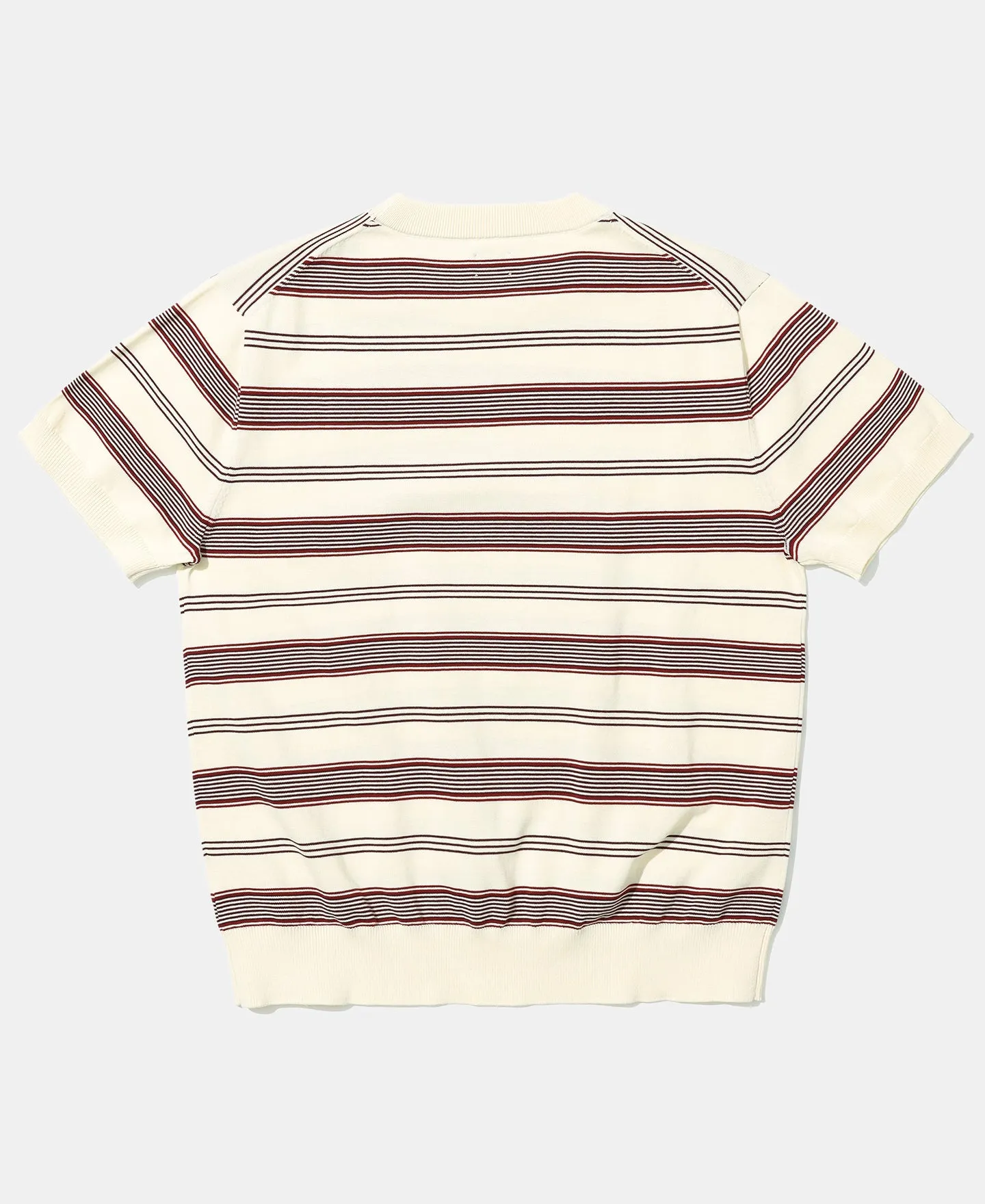 1950s Ribbed Striped Knit T-Shirt - White