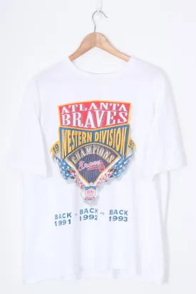 1993 VINTAGE STARTER Atlanta Braves MLB Baseball Tee (L-XL)