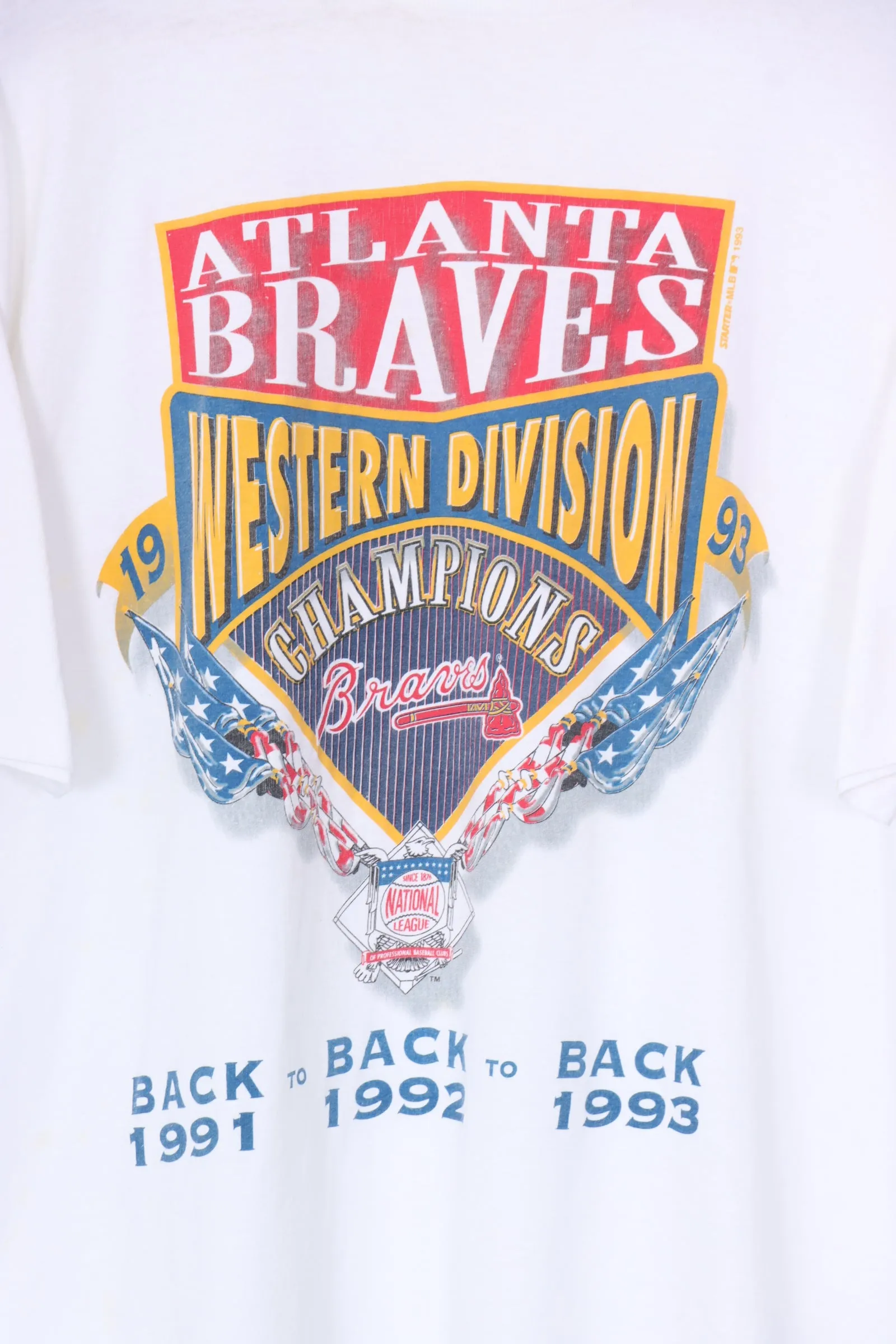 1993 VINTAGE STARTER Atlanta Braves MLB Baseball Tee (L-XL)