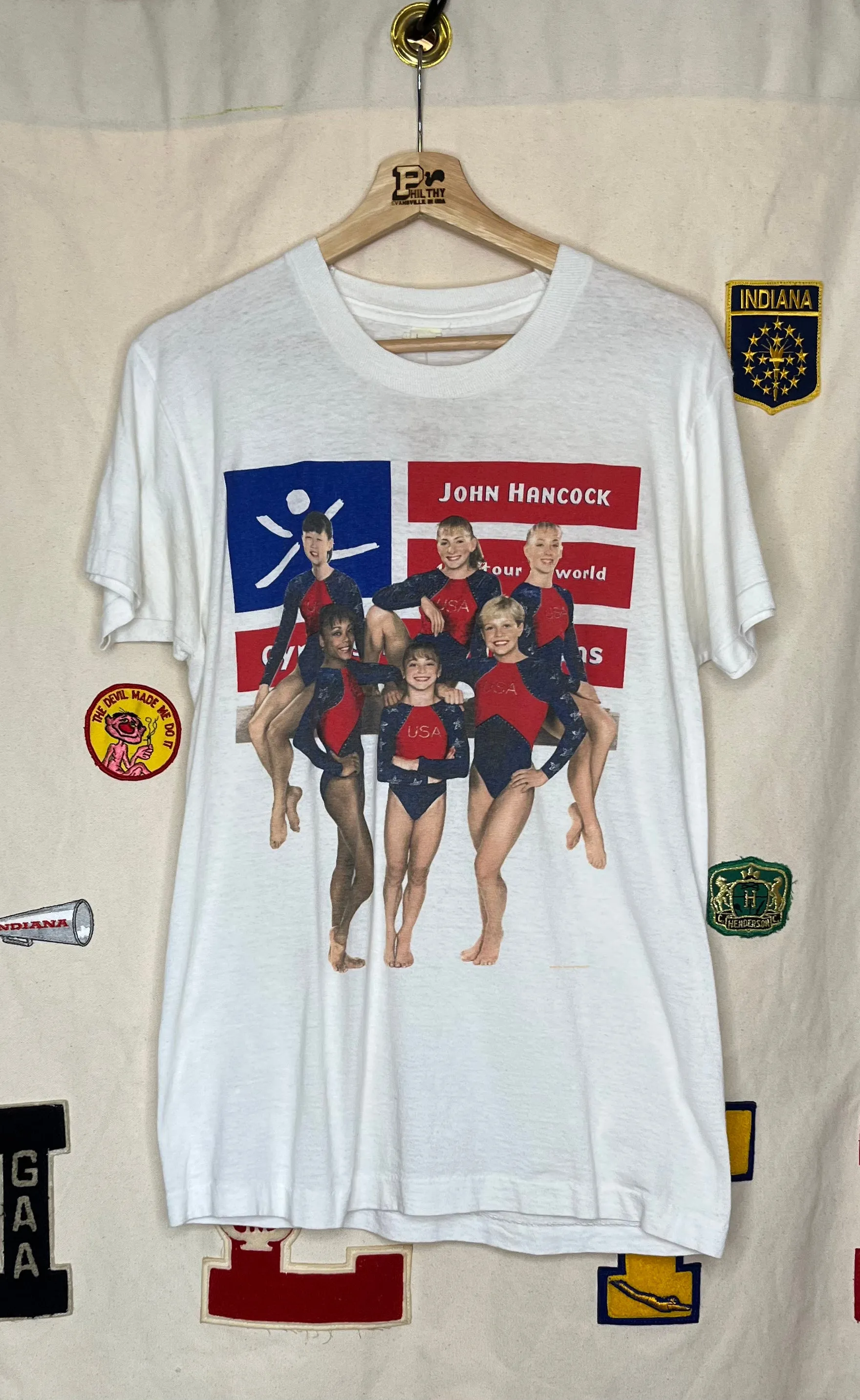 1996 John Hancock Gymnastics Champions T-Shirt: M/L