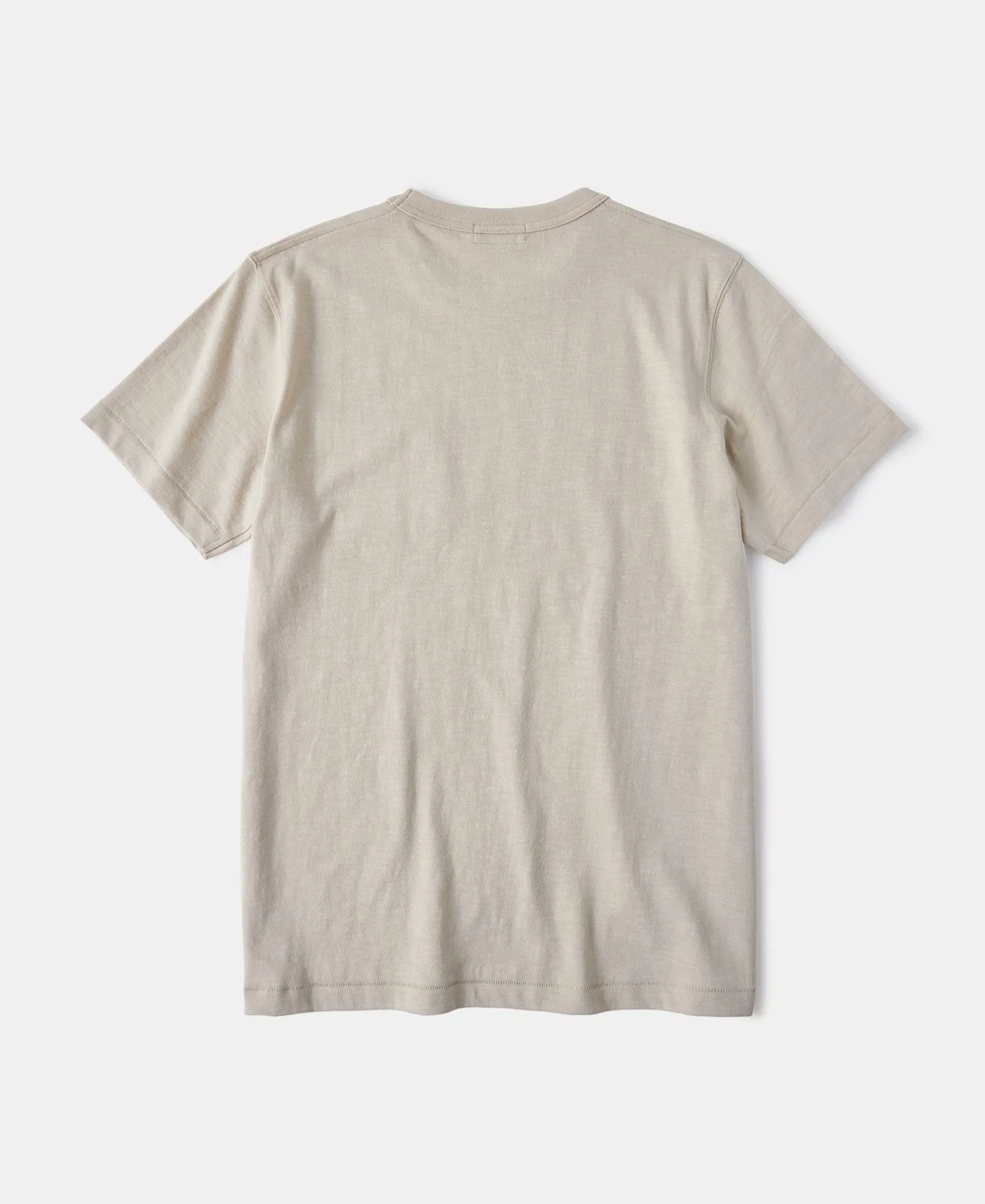 7.4 oz Slub Cotton Loopwheel Tubular Pocket T-Shirt - Apricot