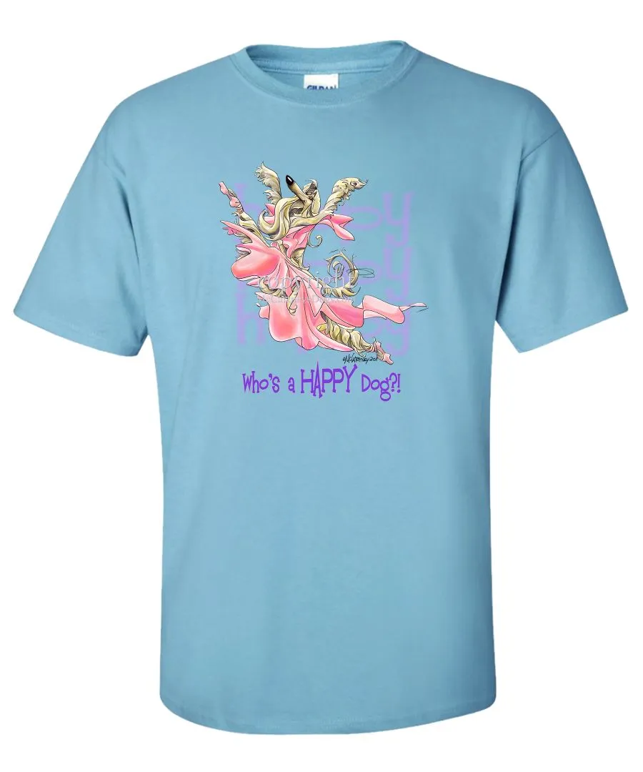 Afghan Hound - Who's A Happy Dog - T-Shirt