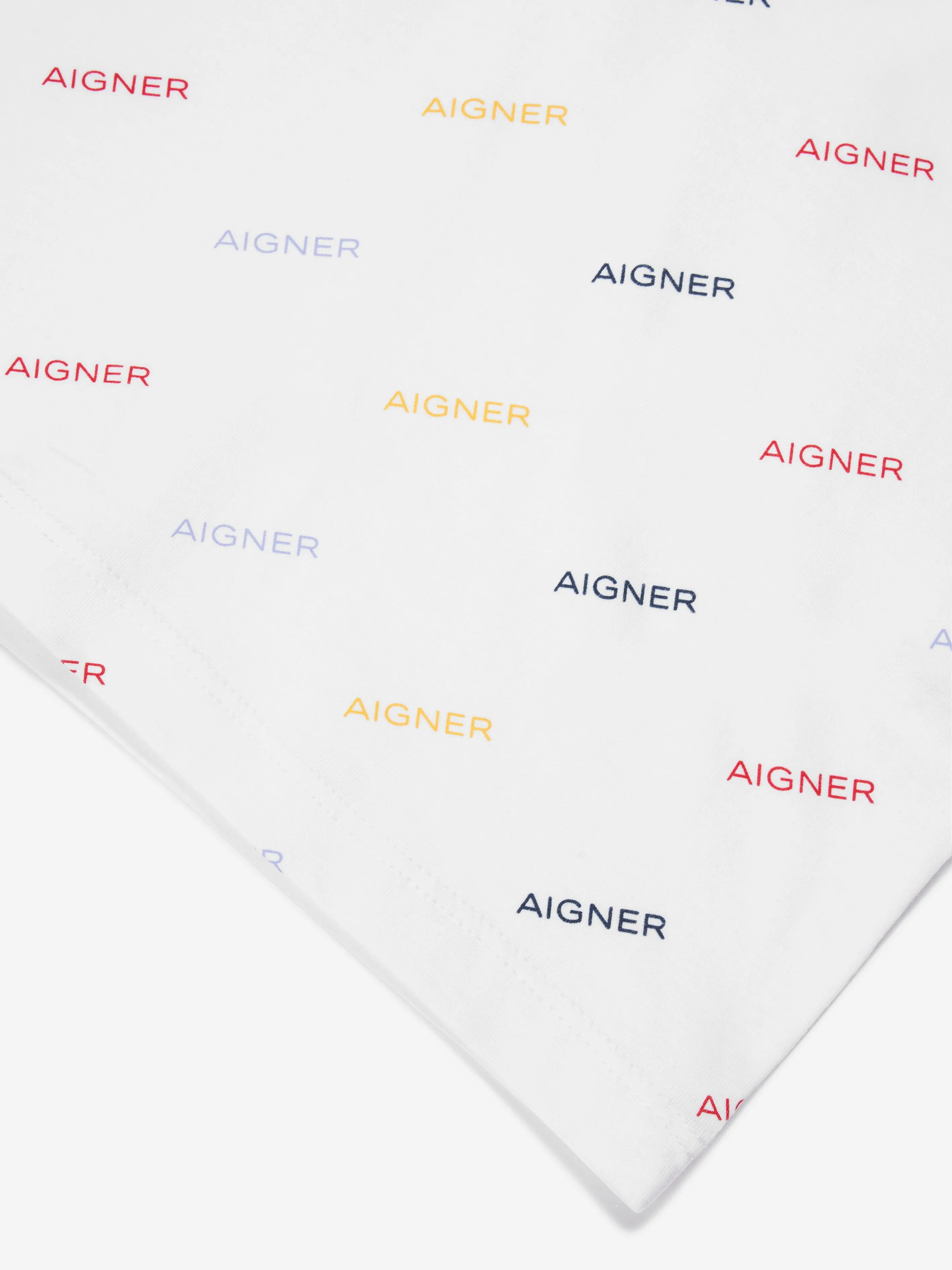 Aigner Boys Logo Polo Shirt in White