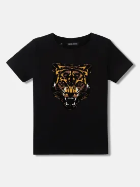 Antony Morato Kids Black Fashion Printed Regular Fit T-Shirt