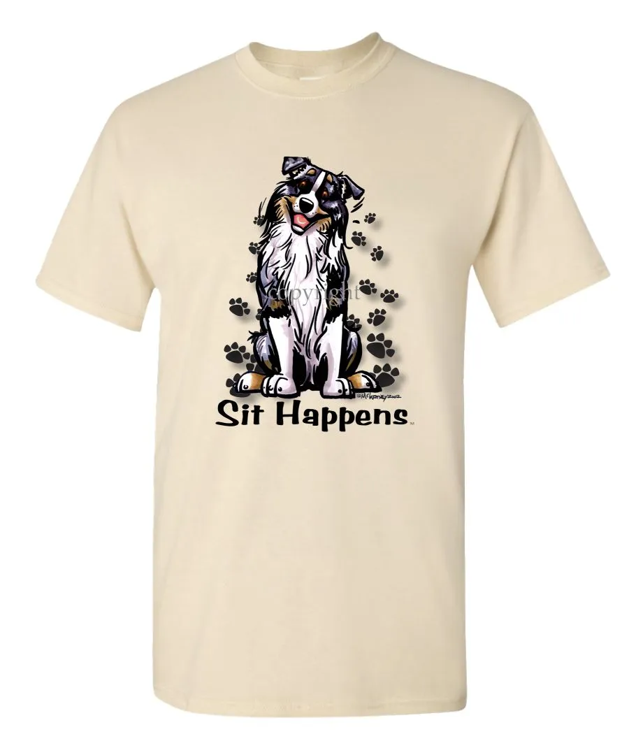 Australian Shepherd - Sit Happens - T-Shirt