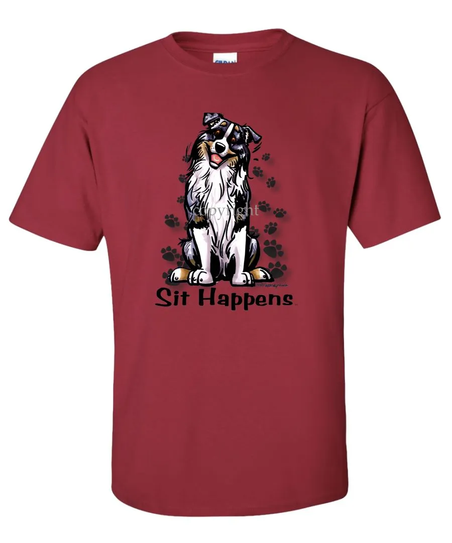 Australian Shepherd - Sit Happens - T-Shirt