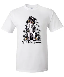 Australian Shepherd - Sit Happens - T-Shirt