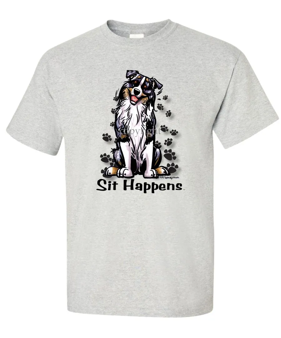 Australian Shepherd - Sit Happens - T-Shirt