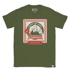 AVOIDING THE PUDDLE 'ATP Pizza' T-Shirt - Green