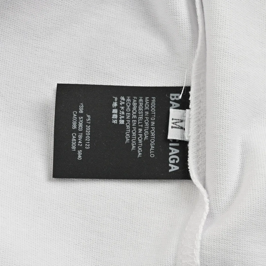 Balenciaga Tape Logo T-Shirt (White)