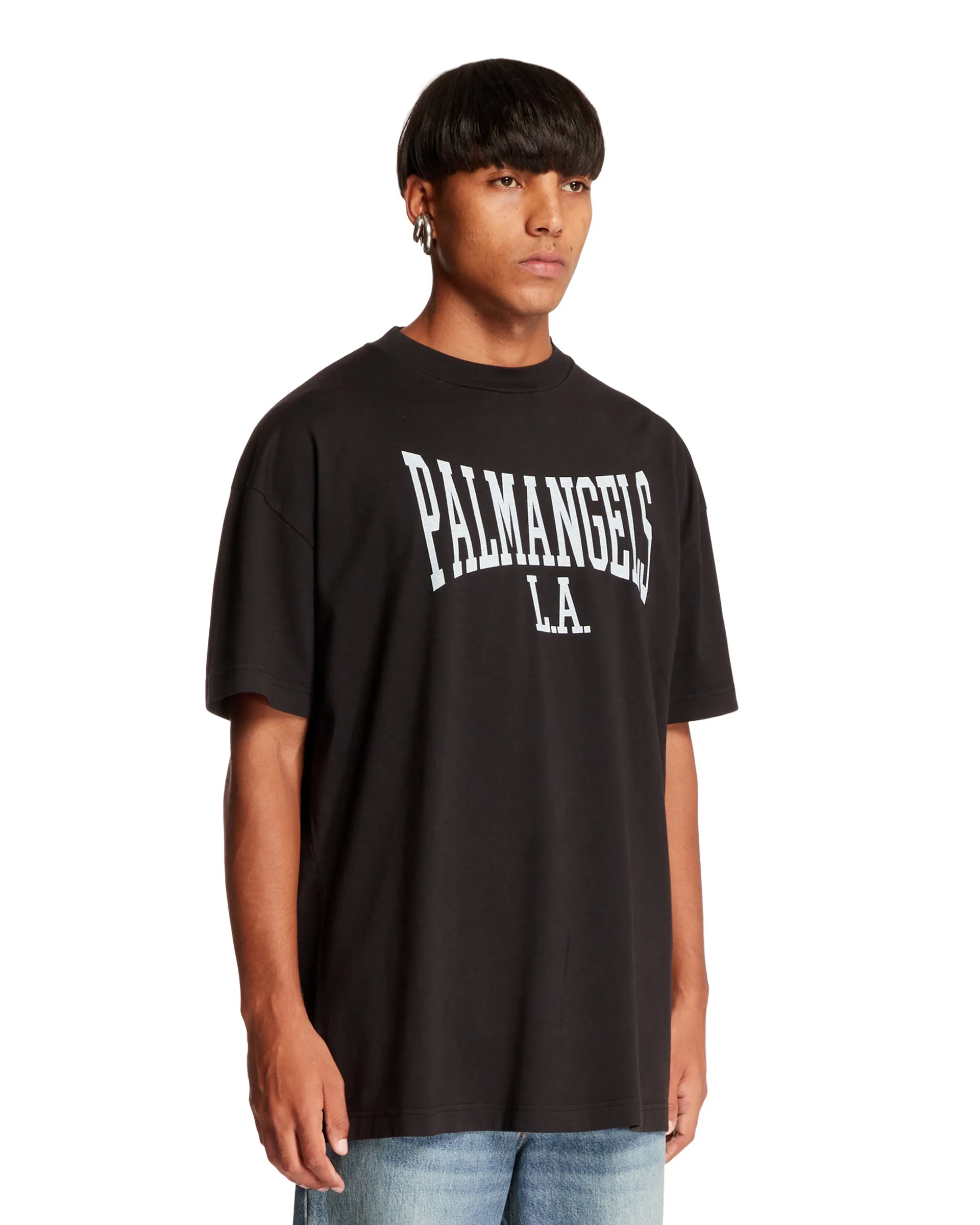 Black College Cotton T-shirt