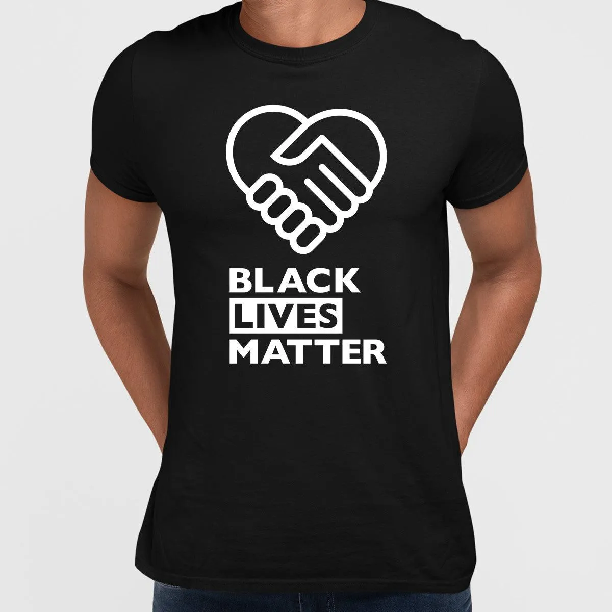 Black Lives Matter Global Network Black, White & Grey T-Shirt