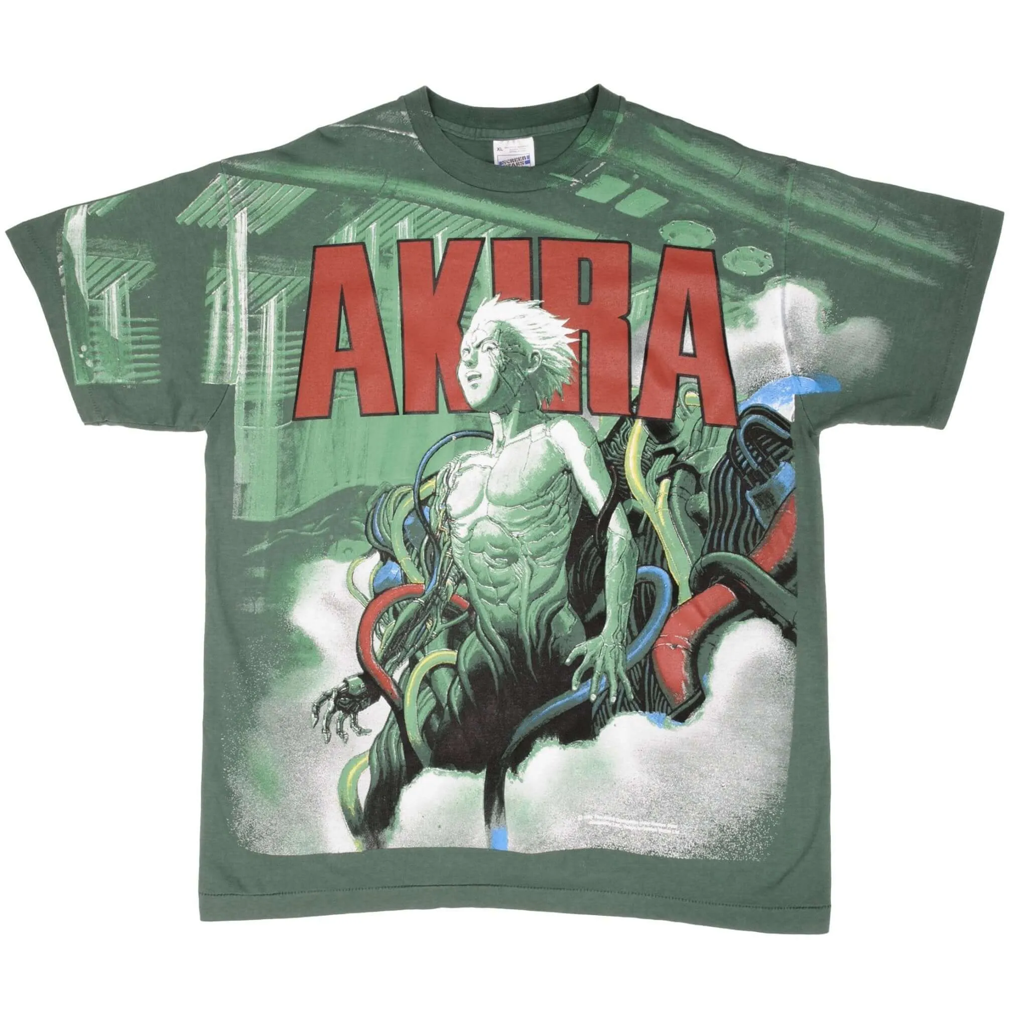 BOOTLEG AKIRA ALL OVER PRINT 1988 TEE SHIRT SIZE XL SINGLE STITCH