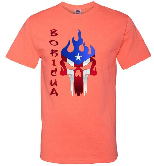 Boricua Flaming Skull (Small-6XL)