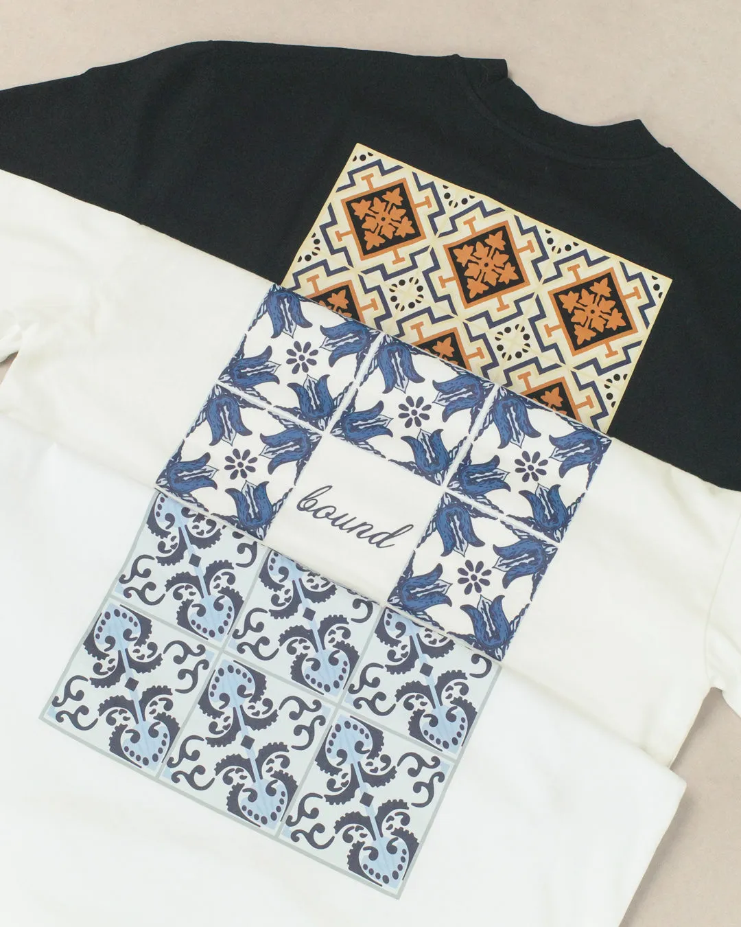 bound 'Porto Azulejos' Tee - White