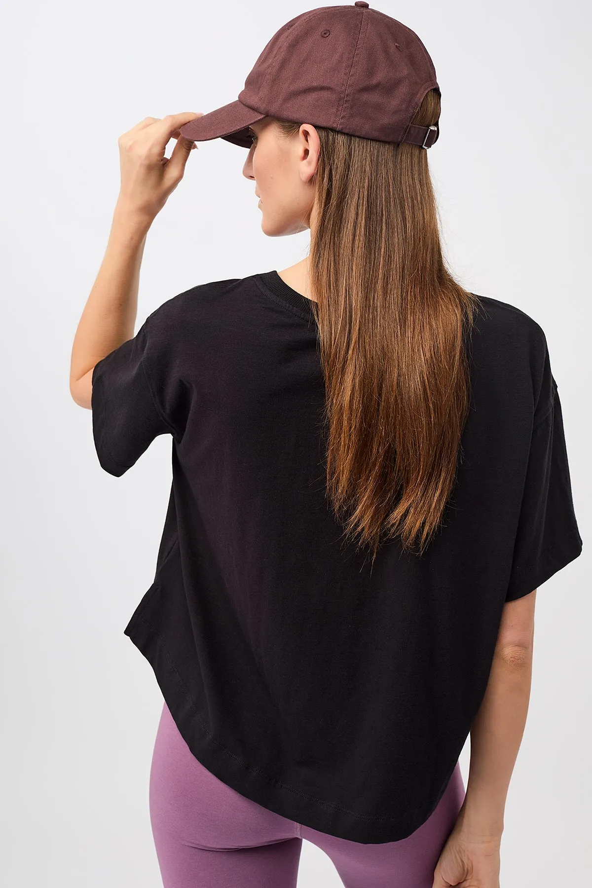 Boxy Tee (Black), GOTS