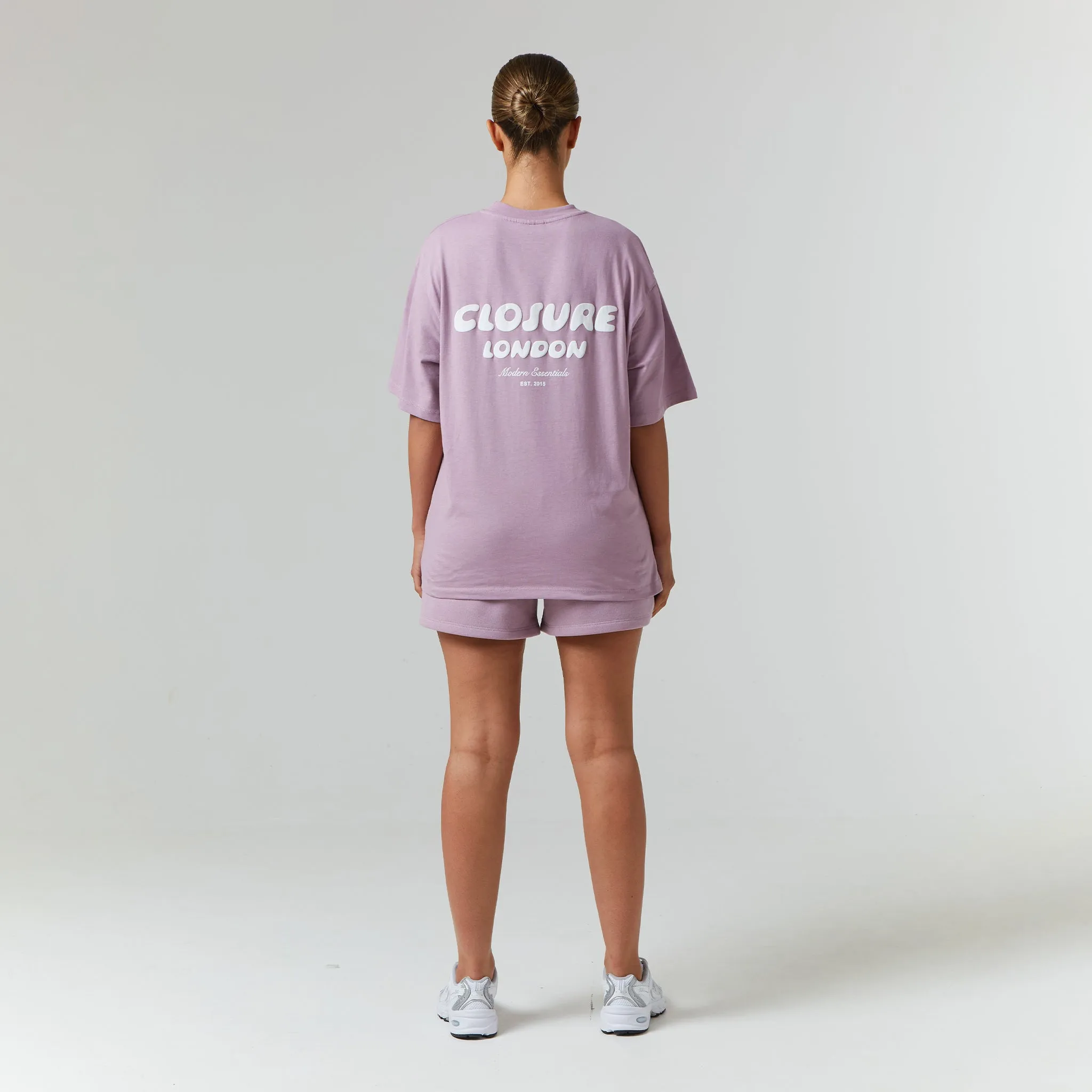 Bubble Print Twinset | Dusty Grape