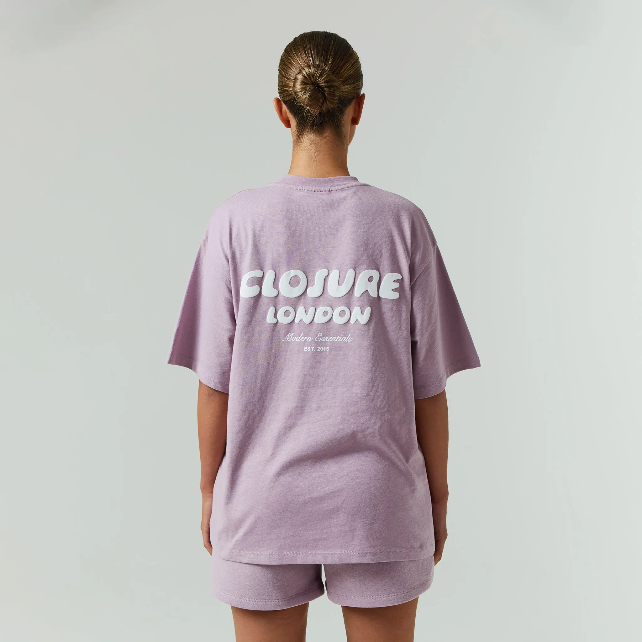 Bubble Print Twinset | Dusty Grape