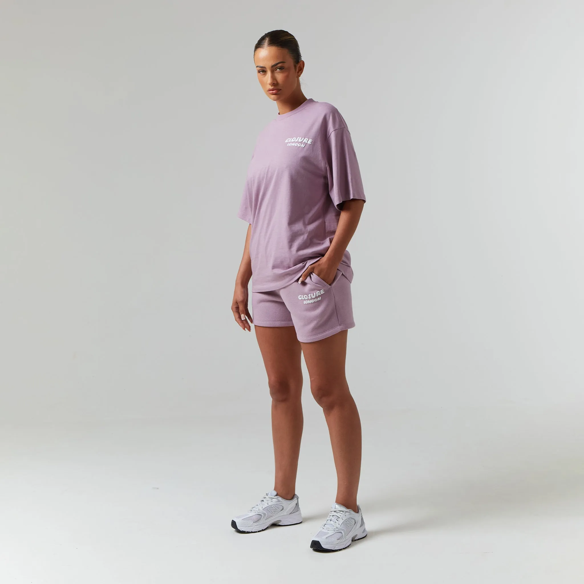 Bubble Print Twinset | Dusty Grape