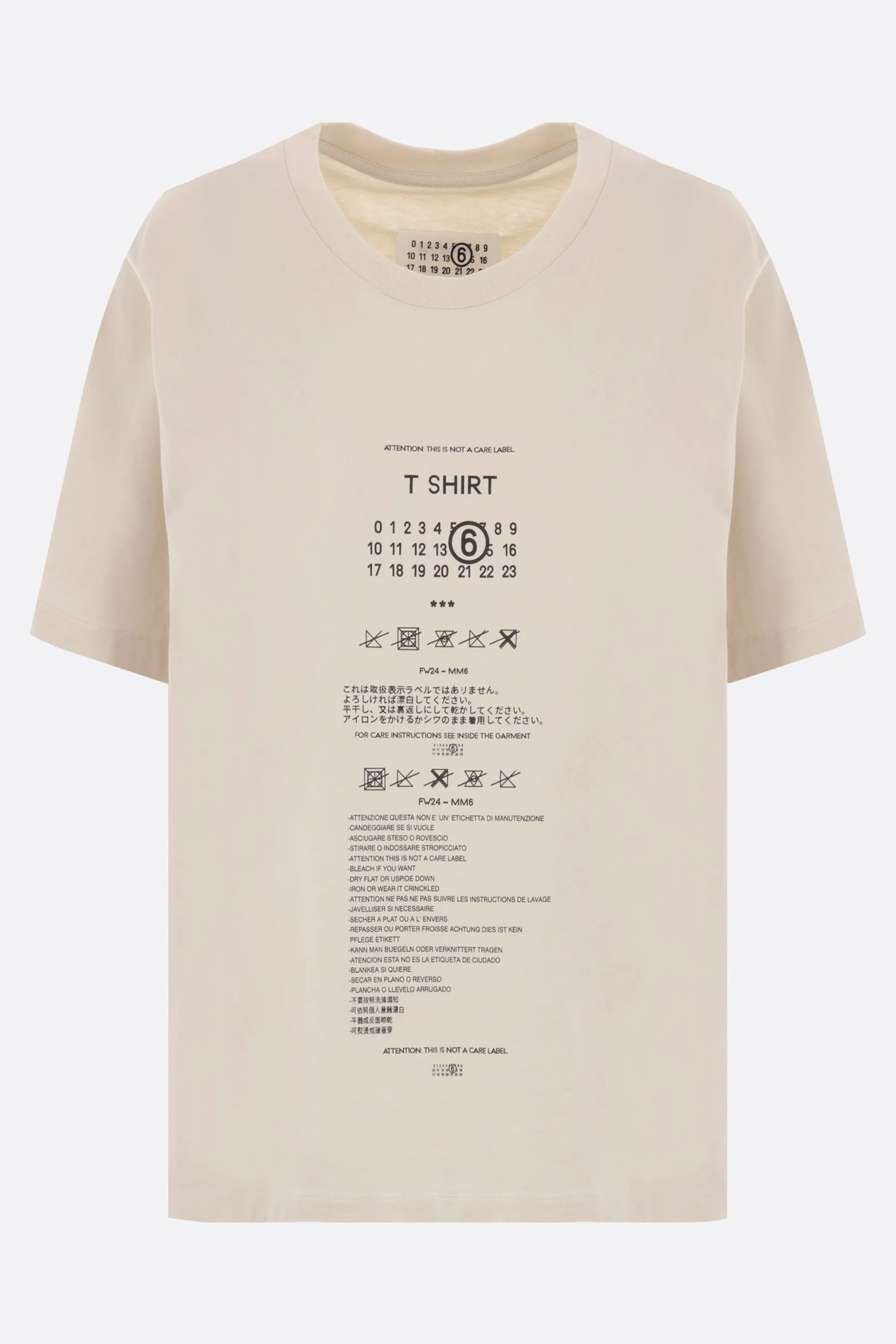 Care Label print cotton t-shirt