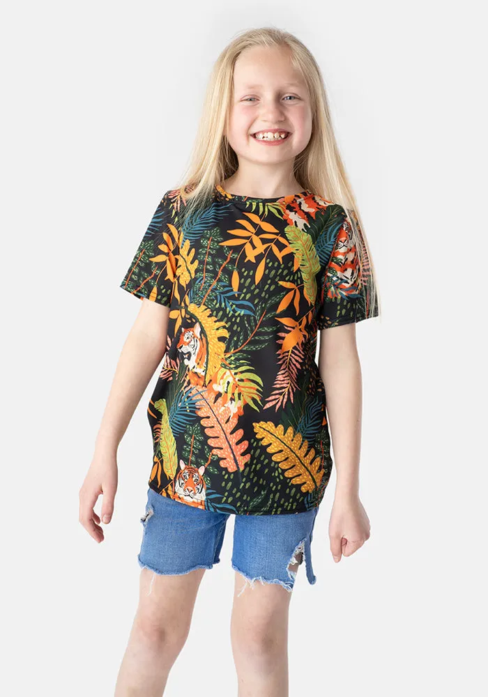 Children's Jungle Tiger Print T-Shirt (Katrina)