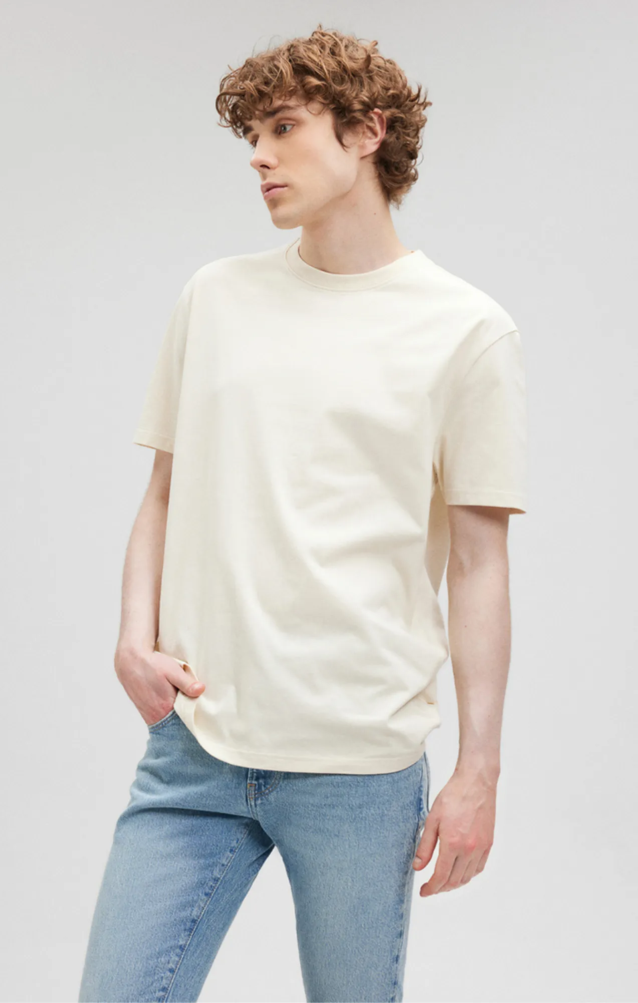 CLASSIC CREW NECK T-SHIRT IN BIRCH