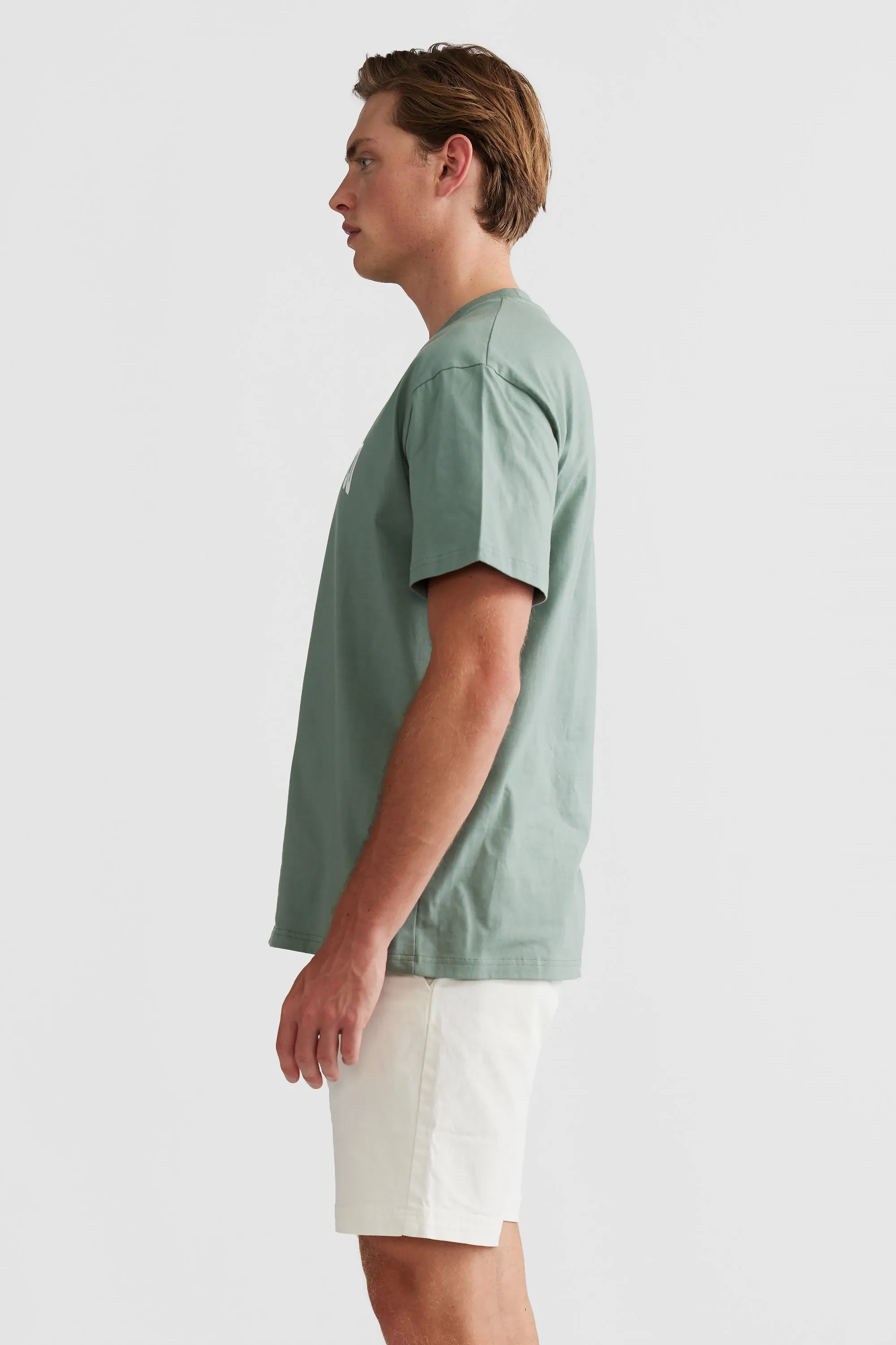 College Logo T Shirt Sage