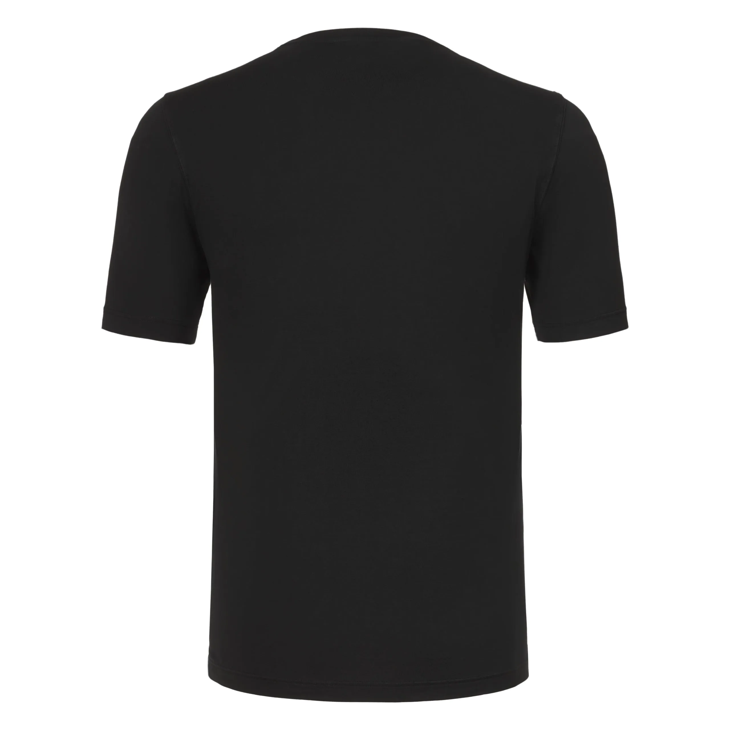 Cotton Crew-Neck T-Shirt in Black