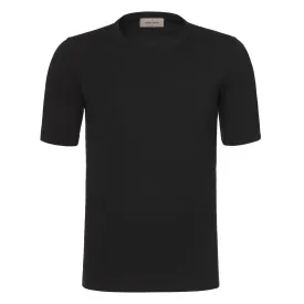 Cotton Crew-Neck T-Shirt in Black