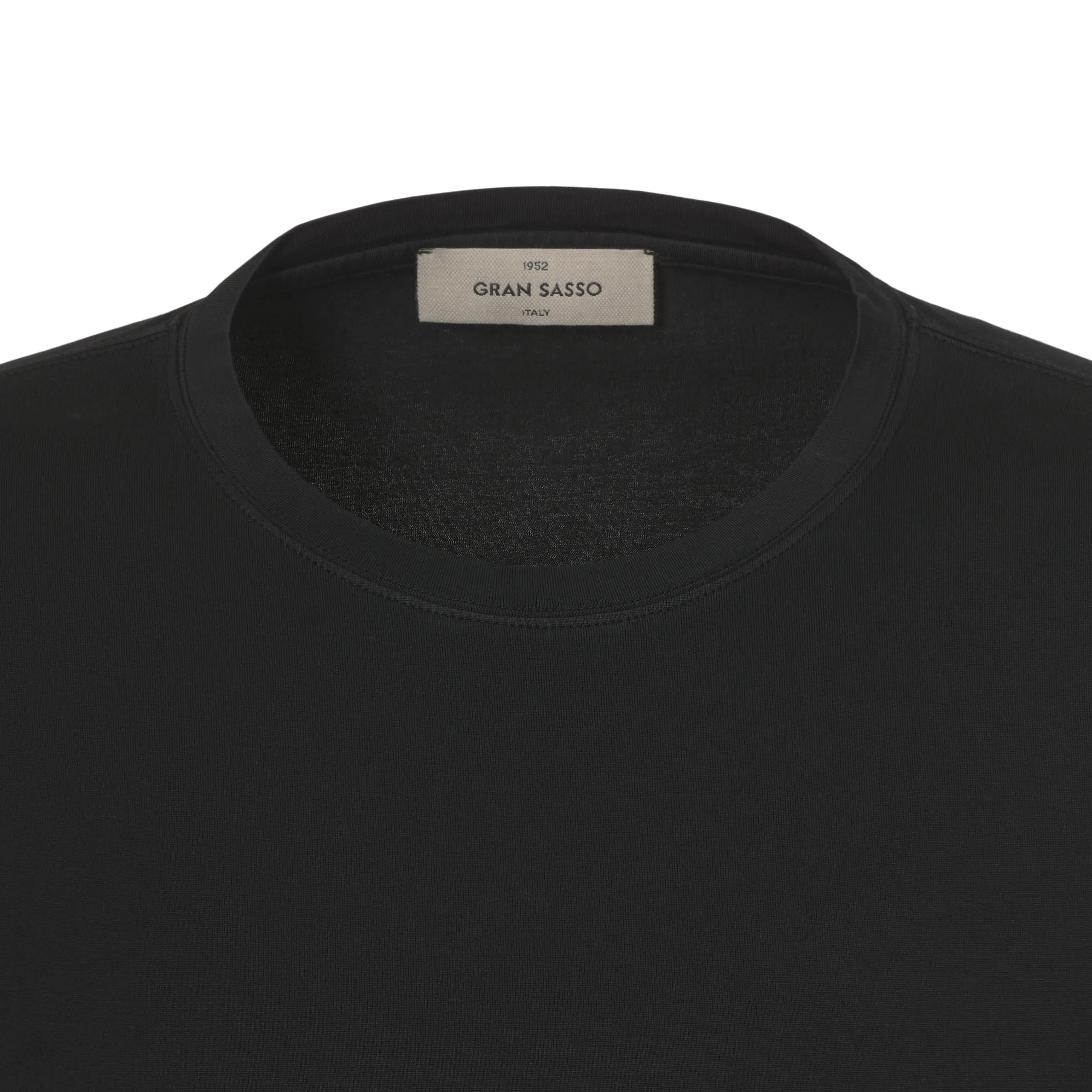 Cotton Crew-Neck T-Shirt in Black