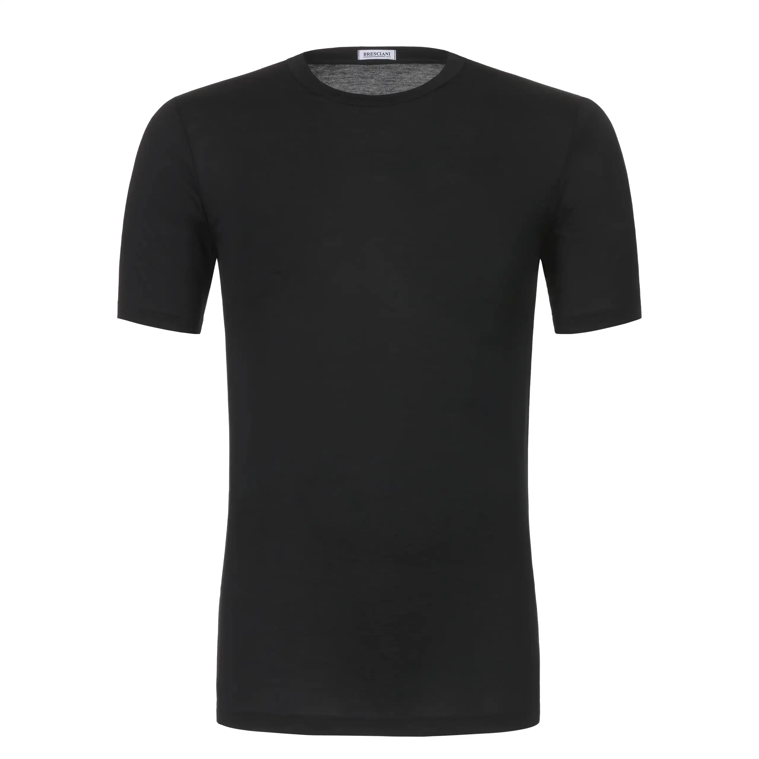 Cotton Crew-Neck T-Shirt in Black