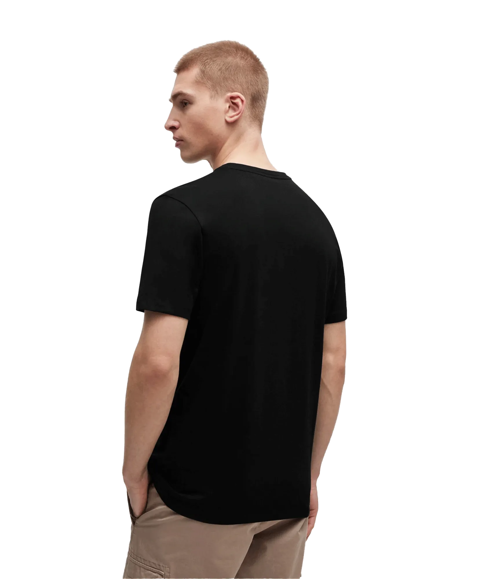 Cotton-jersey T-shirt With Logo Patch - Black