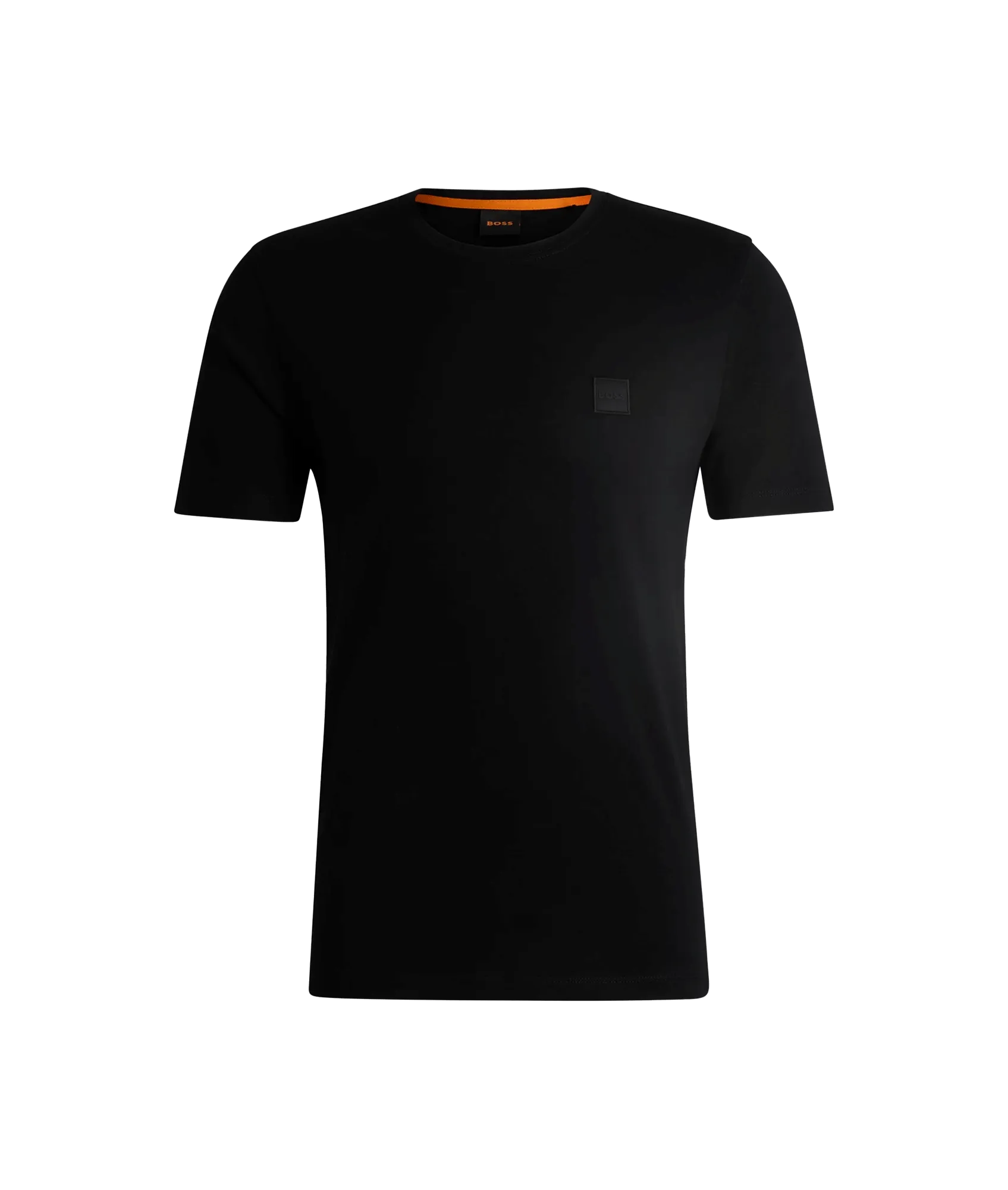 Cotton-jersey T-shirt With Logo Patch - Black