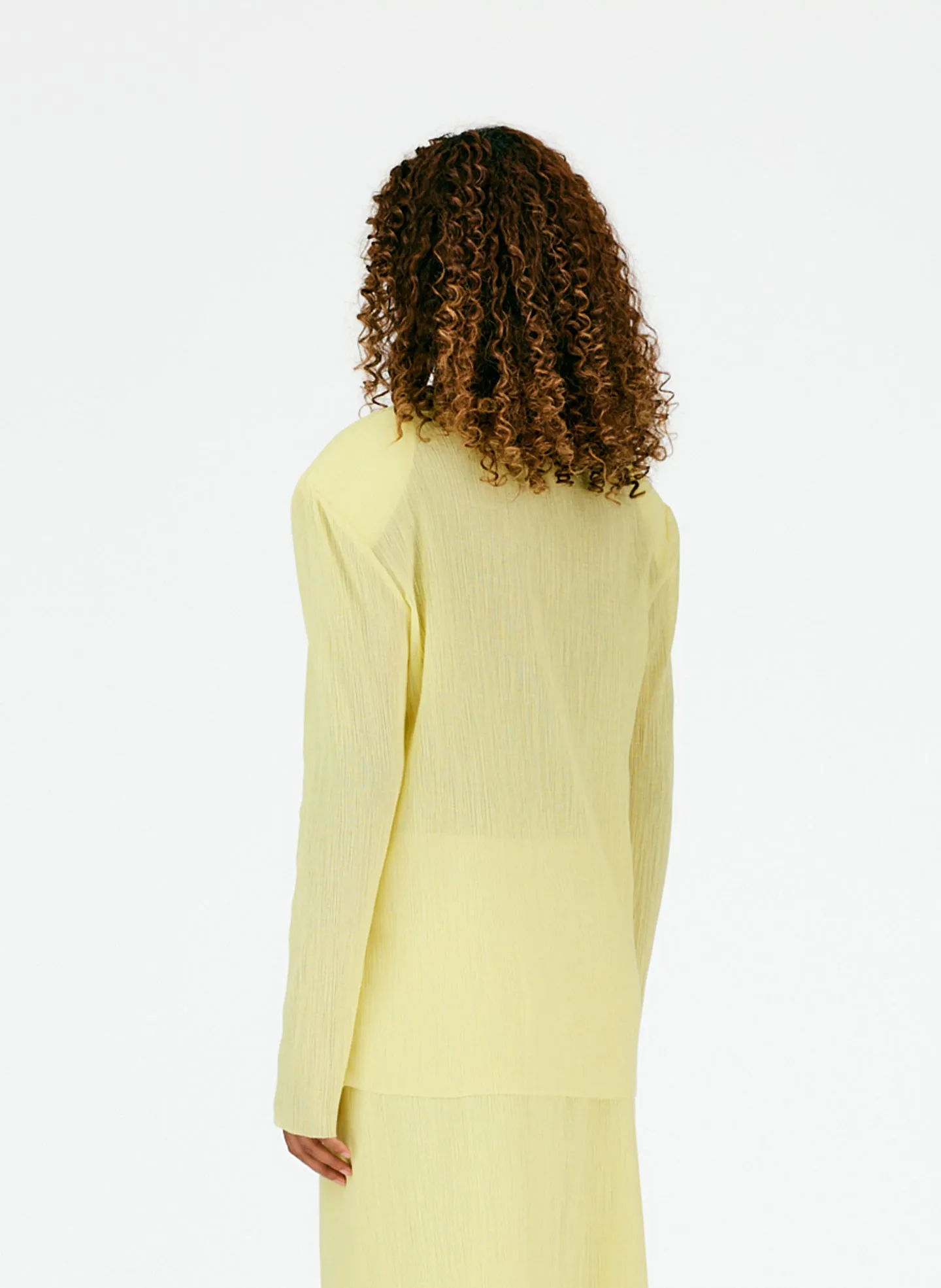 Crepe Gauze Crewneck Top