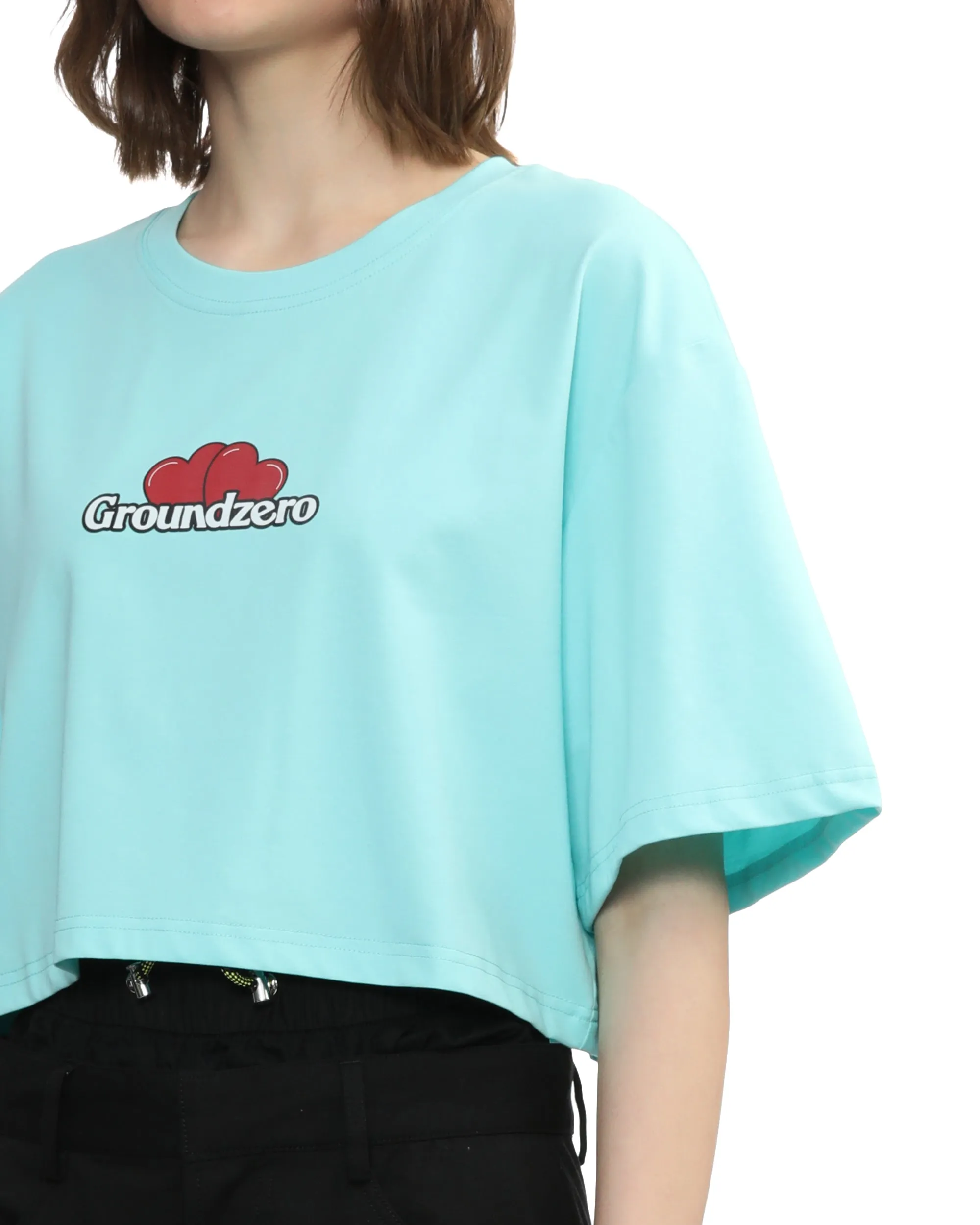 Cropped Logo-print T-shirt