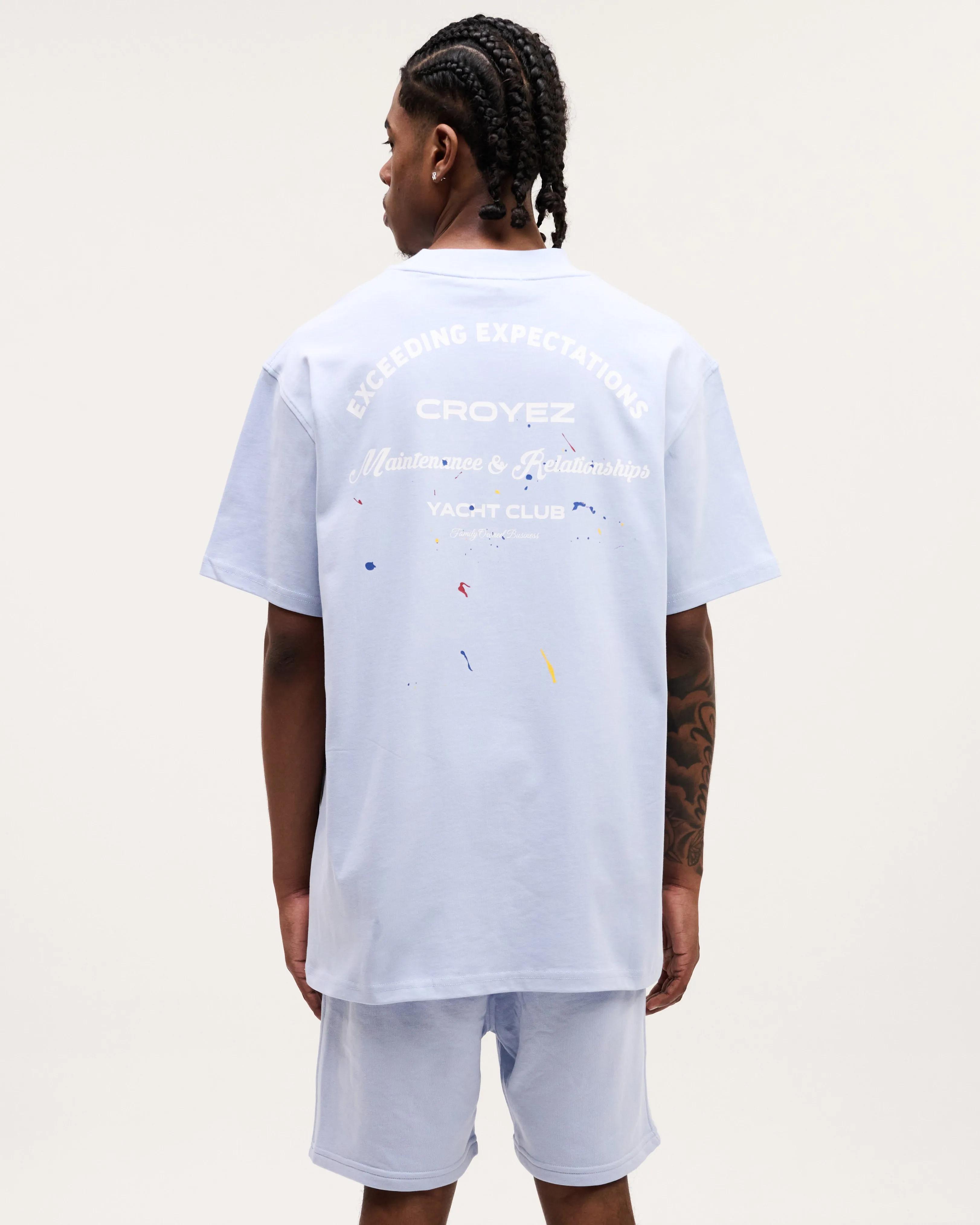 CROYEZ MAINTENANCE T-SHIRT - GREY MELANGE/OFF-WHITE