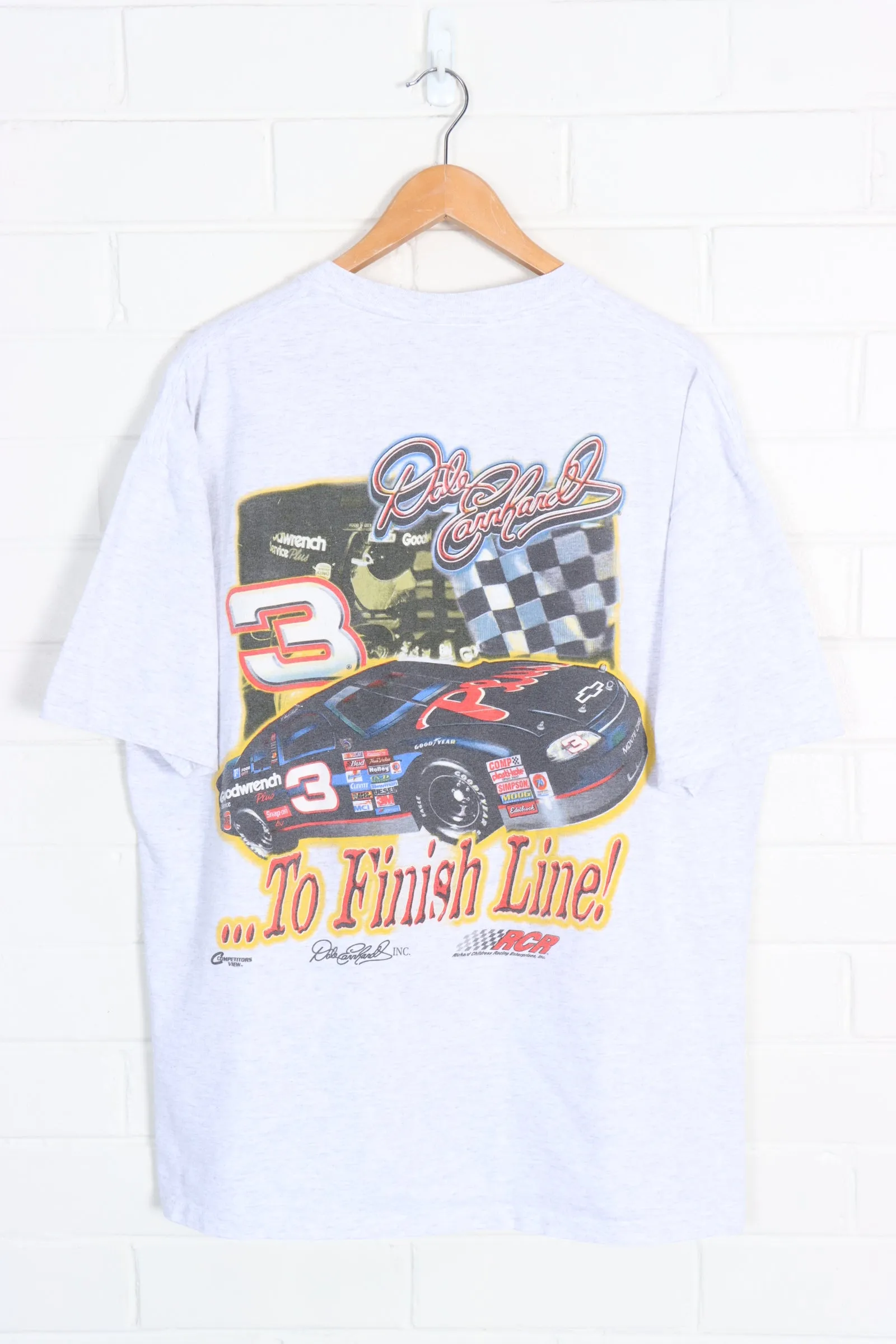 Dale Earnhardt NASCAR 'From Start to The Finish Line' Front Back Tee (XL)