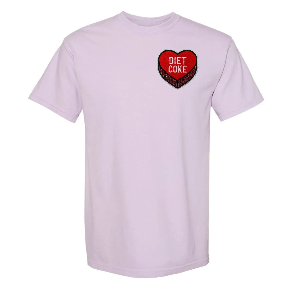 'Diet Coke Candy Heart' Letter Patch T-Shirt