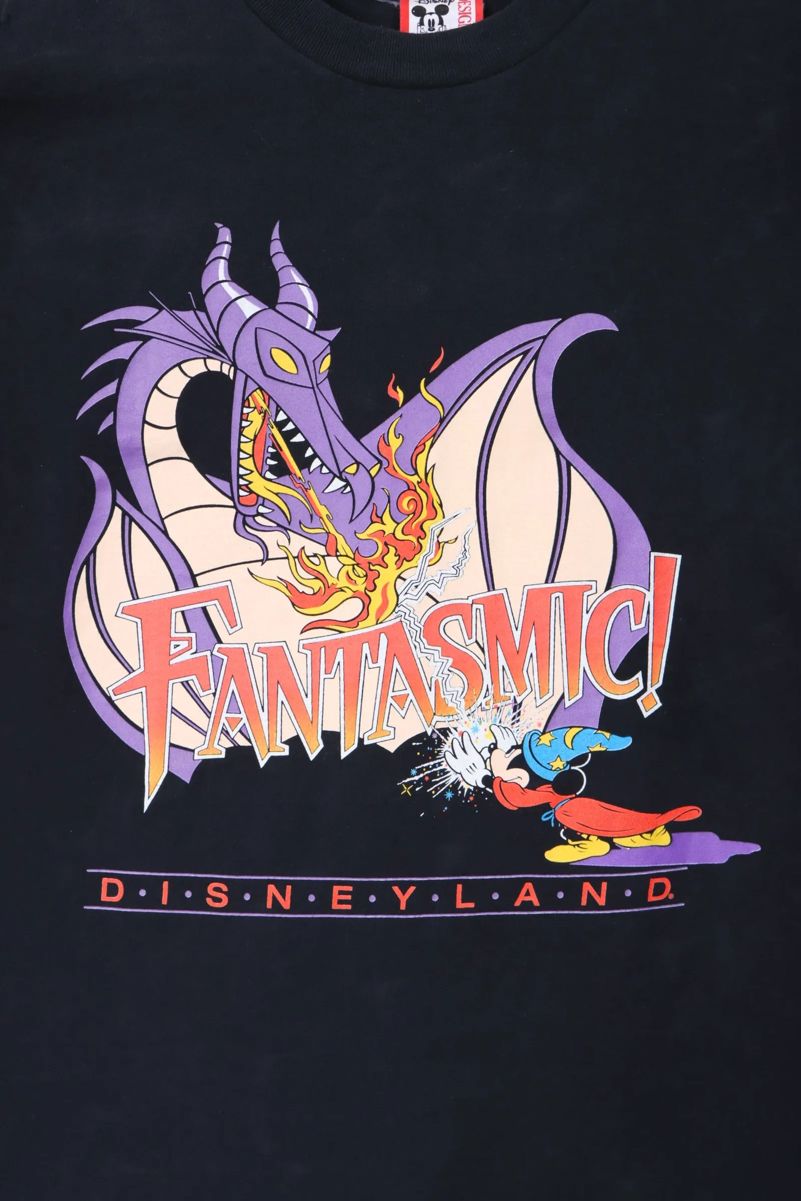 DISNEY Fantasia "Fantasmic" Dragon Single Stitch T-Shirt USA Made (L)