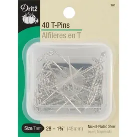 Dritz T-Pins Size 28  (1.75"/345 mm) -- 40 Box