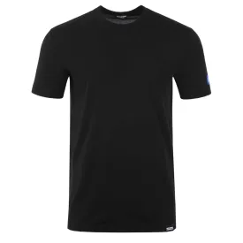 Dsquared2 Square Icon Label T Shirt in Black Blue