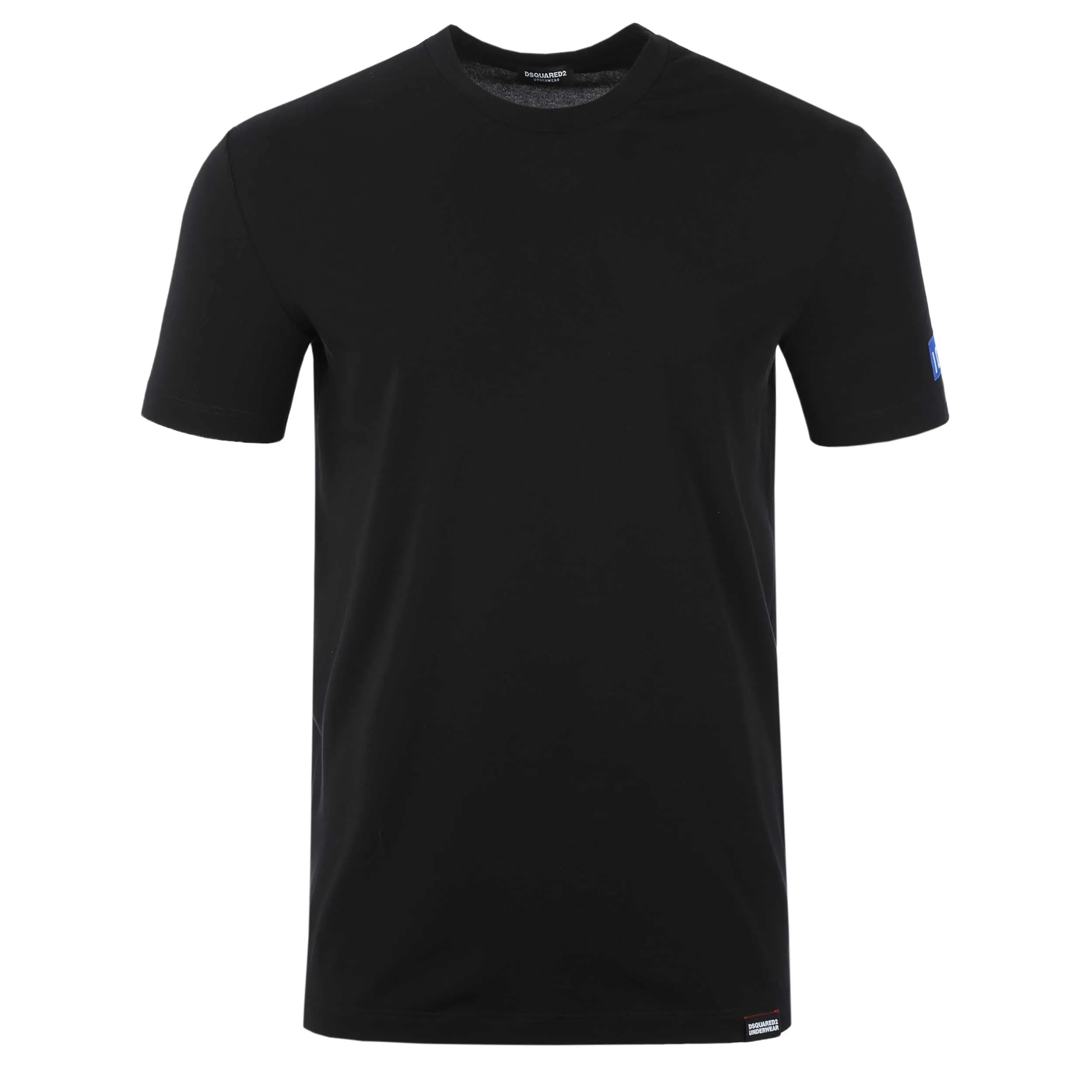 Dsquared2 Square Icon Label T Shirt in Black Blue