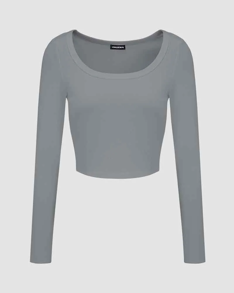 Esshall Scoop Neck Cropped Top