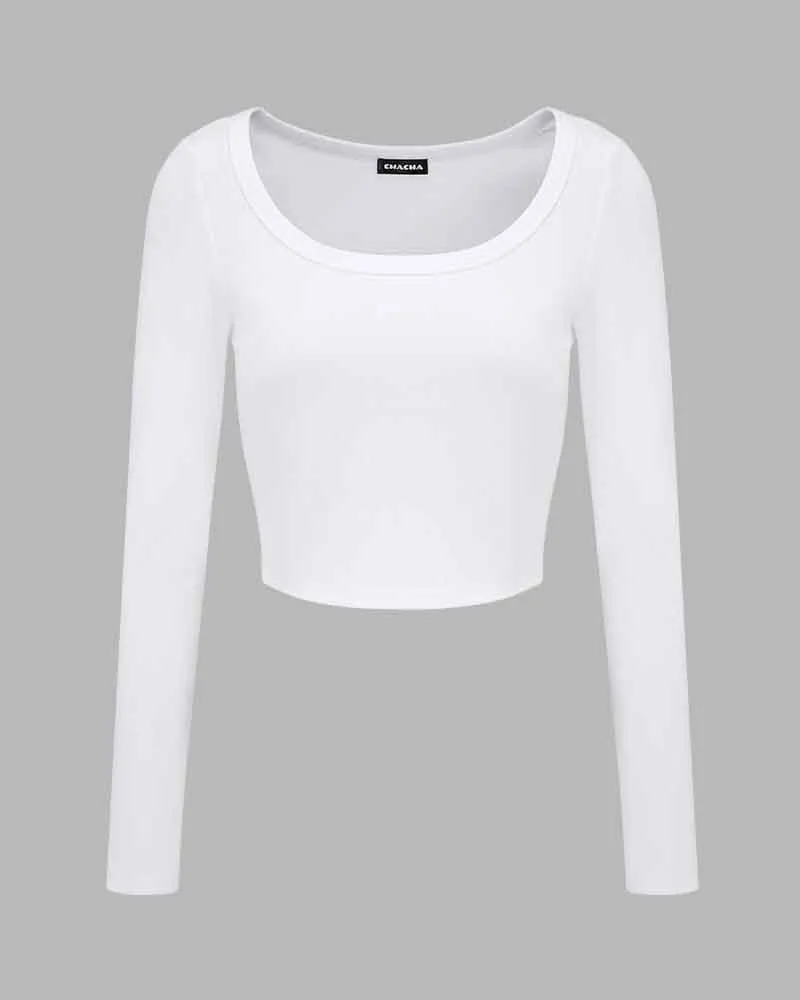 Esshall Scoop Neck Cropped Top