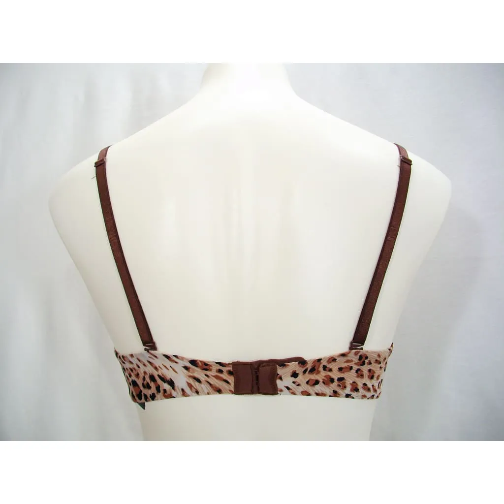 Felina 130566 Enchanted T-Shirt Memory Foam Underwire Bra 32C Chocolate Cheetah