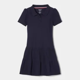 Girls Ruffle Pique Polo Dress