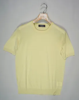 Gran Sasso Knitted Silk T-Shirt / Yellow