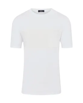 Herno Superfine Laminated Pocket Short Sleeve T-shirt (White)